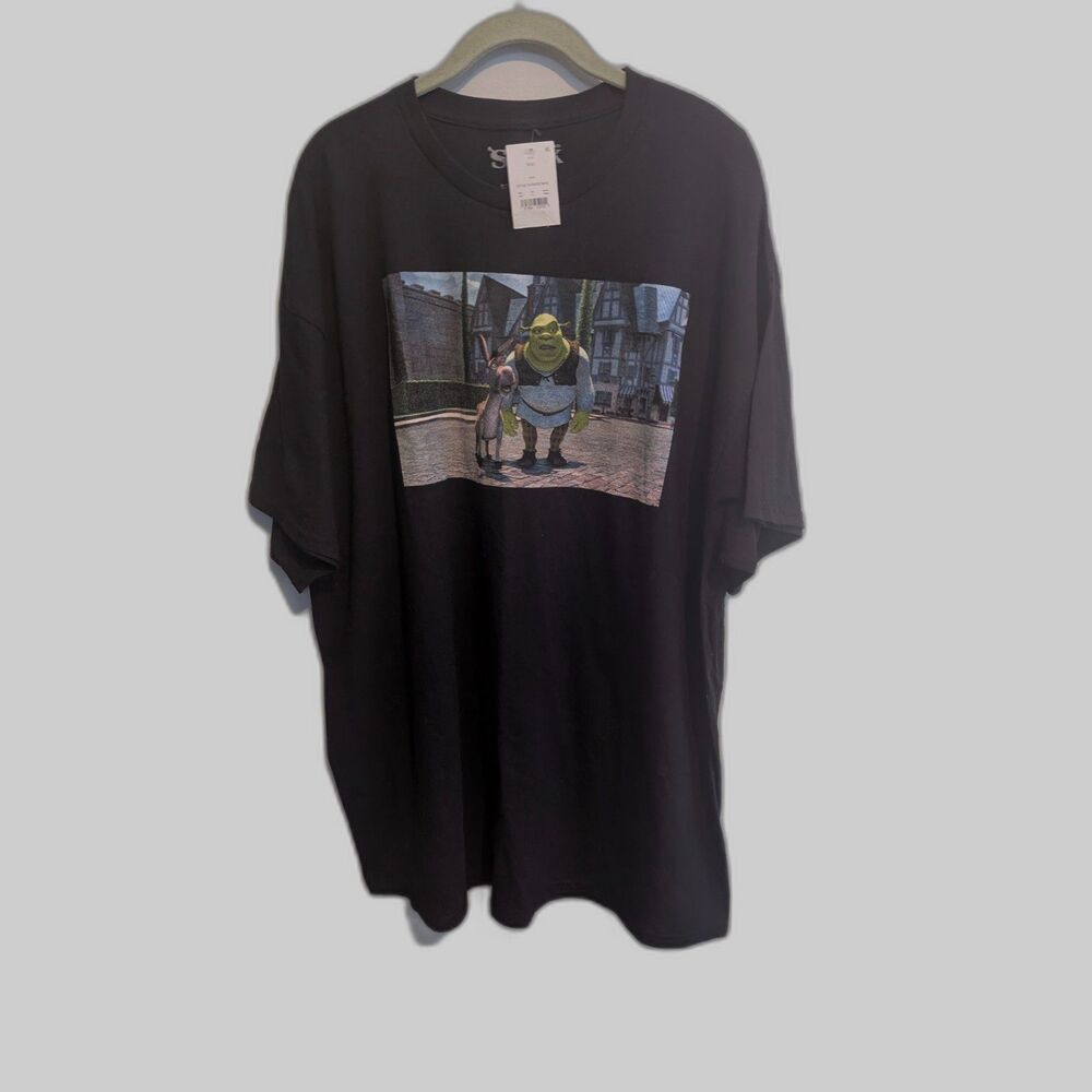 Men's Shrek Shocked Duo T-Shirt Black Size XXL